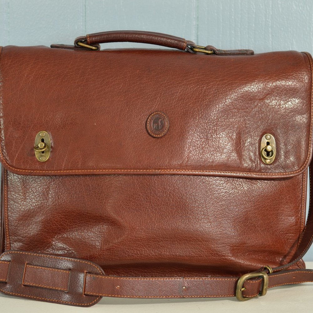 Leather Messenger Laptop